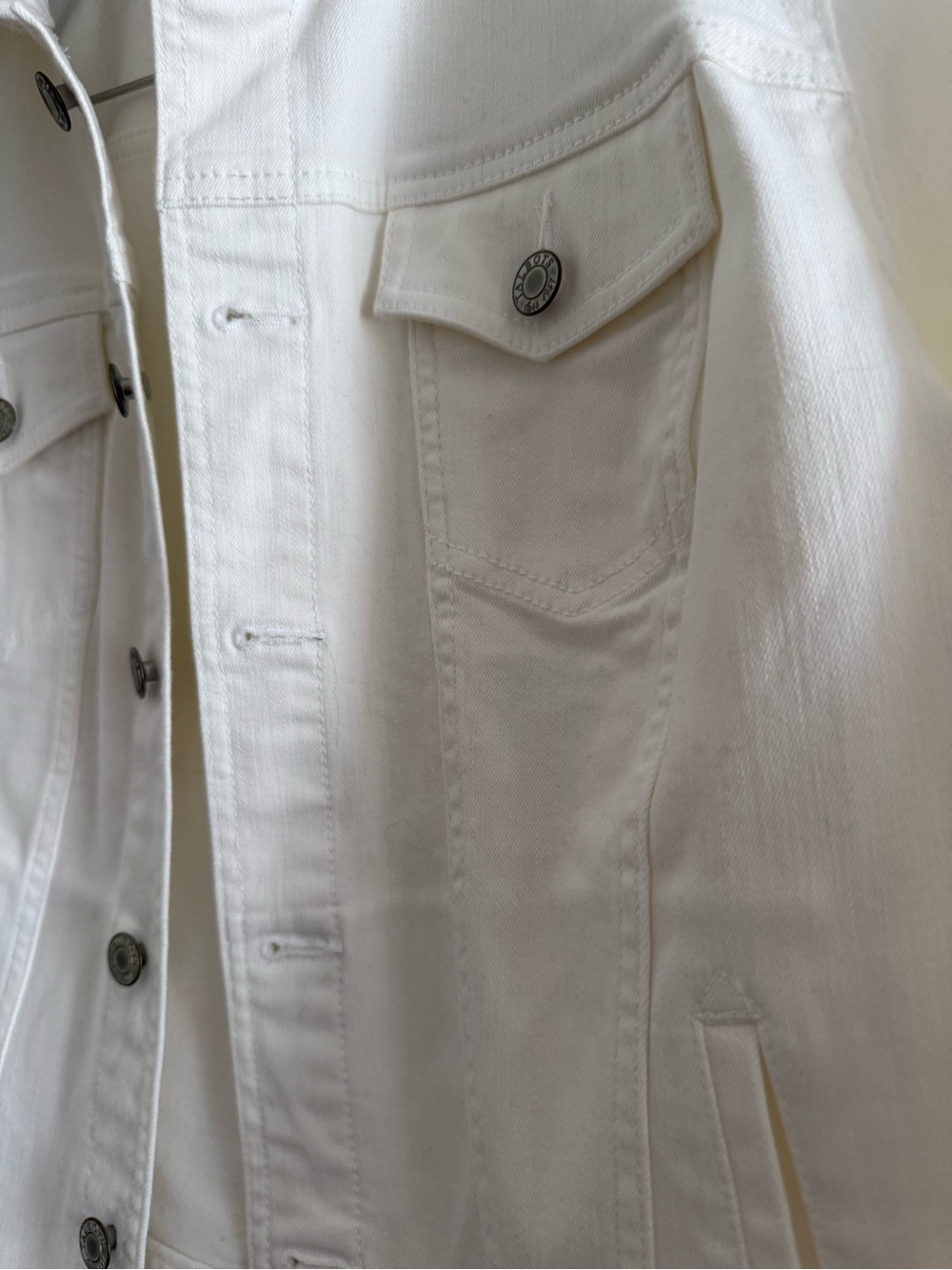 Talbots White Denim Button-Up Jacket - Picture 4 of 13